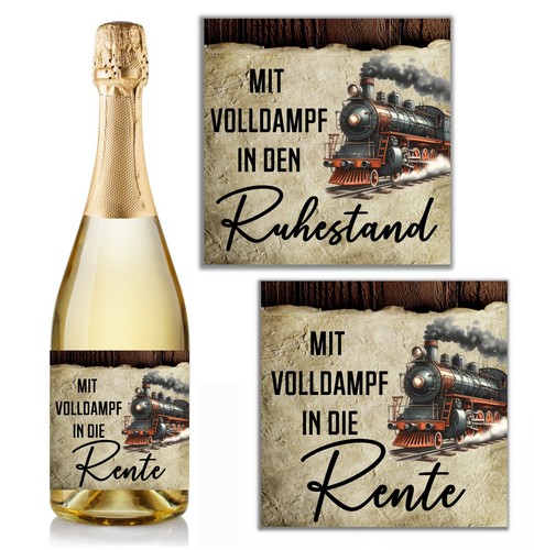 Aufkleber sektflasche - 1,