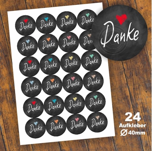 Aufkleber danke etikett - "danke",