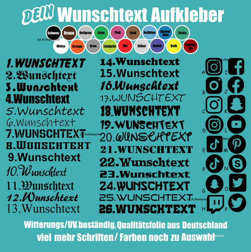 10cm wunschaufkleber - 10cm,