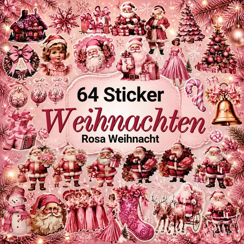 Aufkleber weihnachten retro - 50,