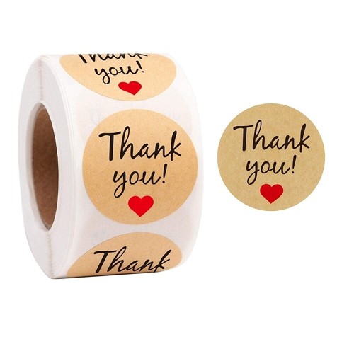 500x thank you - aufkleber, 1