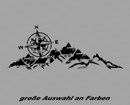 Kompass berge aufkleber - kompass,