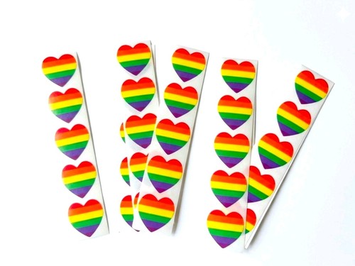 100 regenbogen herzen papier - 100,