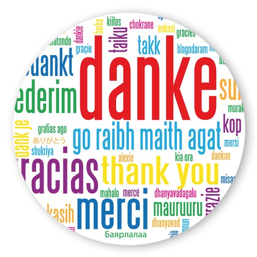 Geschenk aufkleber danke - geschenk-aufkleber, "danke"