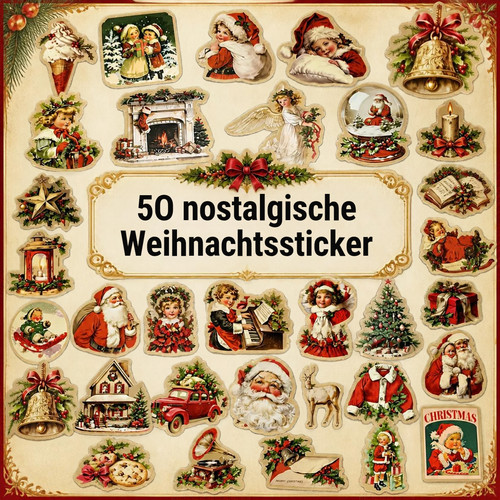 Aufkleber weihnachten retro - aufkleber,