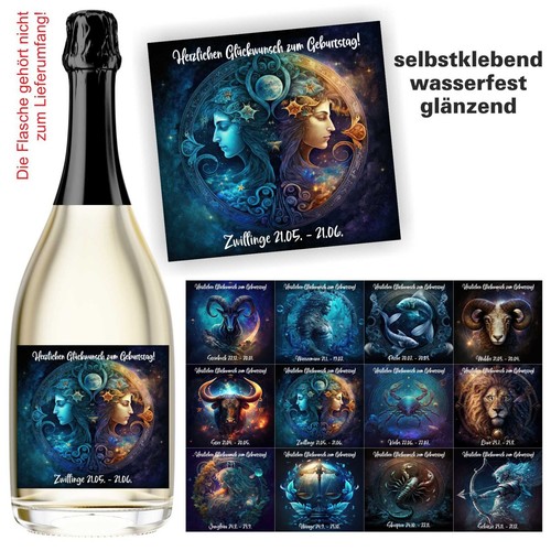Aufkleber sektflasche - aufkleber,