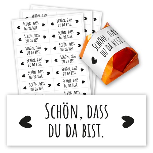 Aufkleber schön dass du - 60,