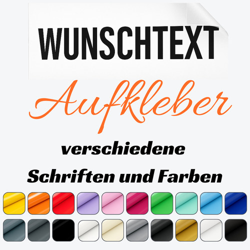 Wunschtext aufkleber 30cm - aufkleber,