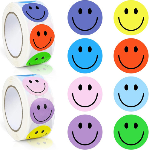 Bunte smile aufkleber 1000 - smile,