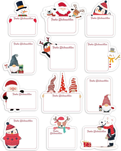 120 aufkleber weihnachten 60 - aufkleber,