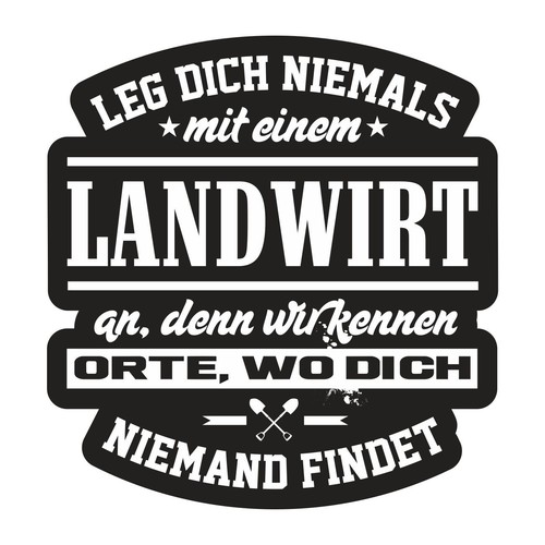 Aufkleber wetterfest landwirt - aufkleber,
