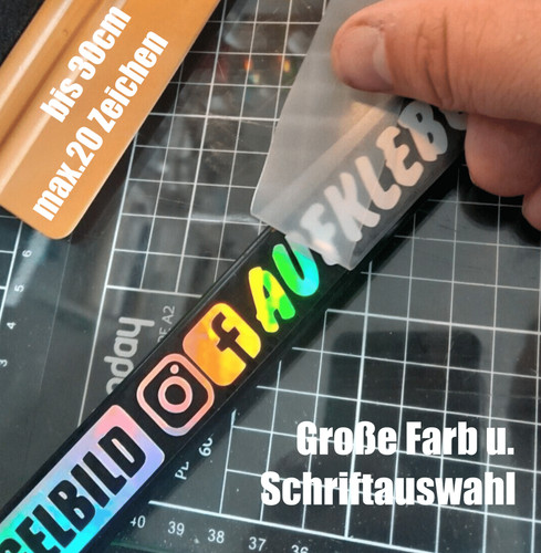 Wunschtext 30cm hologramm - wunschtext,