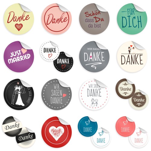 24x sticker 4cm geschenk - 4cm,