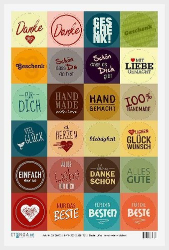 24x sticker mix verschiedene - 24x,